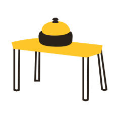 Tisch auf dem Dorfplatz / Begegnung